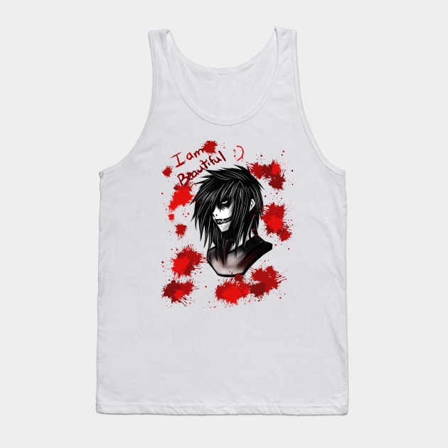 Jeff the Killer Tank Top by Euphobea